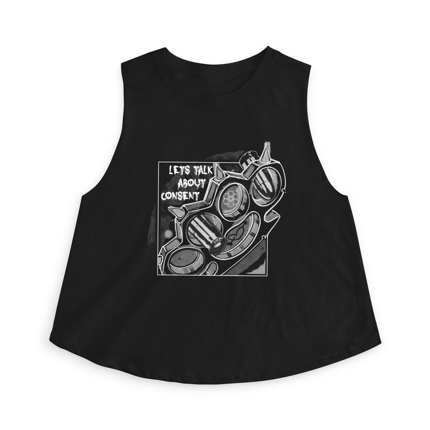 'Let's talk about consent' - Graphic Crop Vest