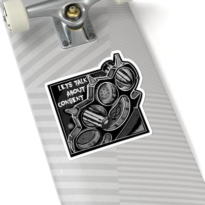 'Let's Talk About Consent' - Kiss-Cut Decal