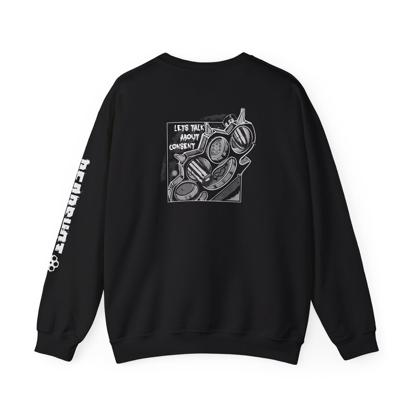 'Let's Talk About Consent' - Graphic Crewneck Sweatshirt