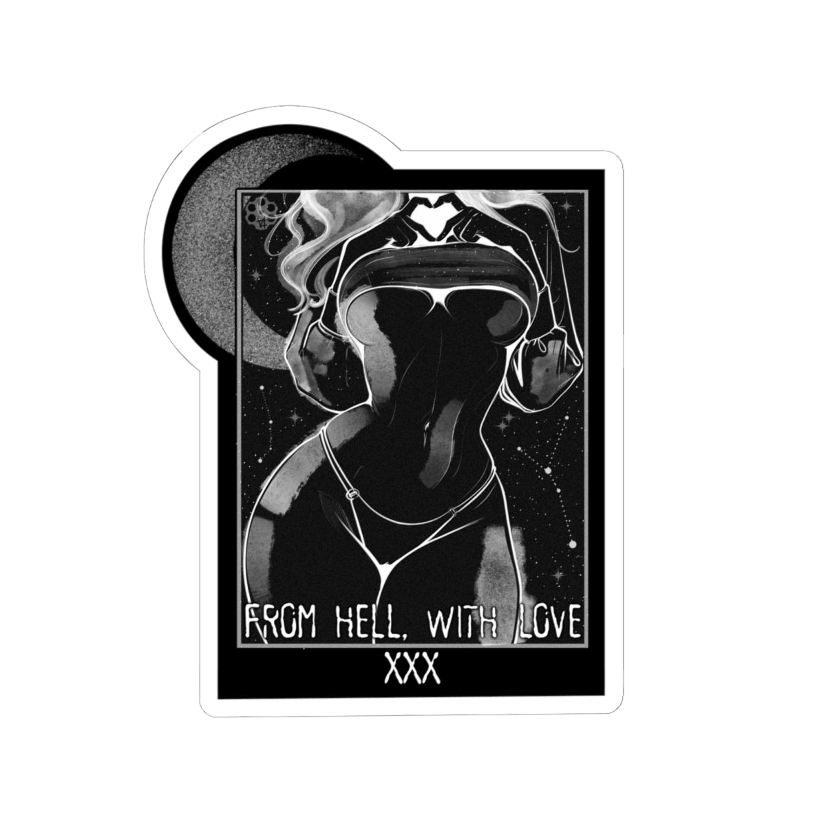 'From Hell With Love' - Kiss-Cut Decal