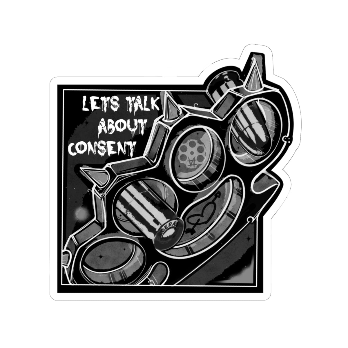 'Let's Talk About Consent' - Kiss-Cut Decal