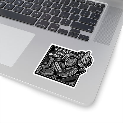 'Let's Talk About Consent' - Kiss-Cut Decal