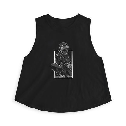 'Weirdo' - Graphic Crop Vest