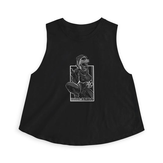 'Weirdo' - Graphic Crop Vest