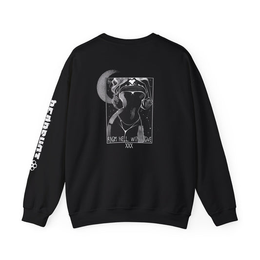 'From hell with love' - Graphic Crewneck Sweatshirt